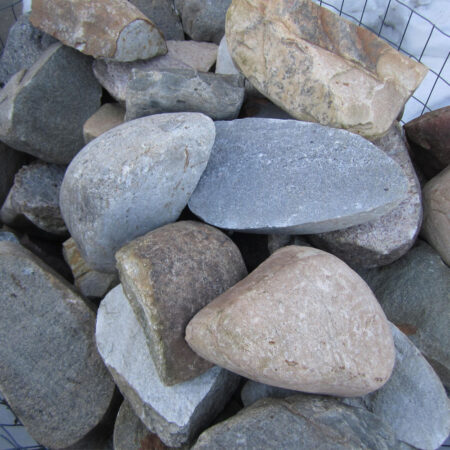Round Pocono Split River Stone Boulders Veneer